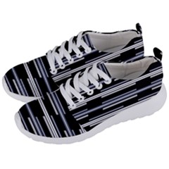 Skewed Stripes Pattern Design Men s Lightweight Sports Shoes