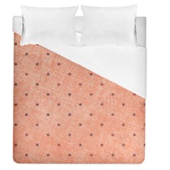 Dot Peach Duvet Cover (queen Size) by snowwhitegirl