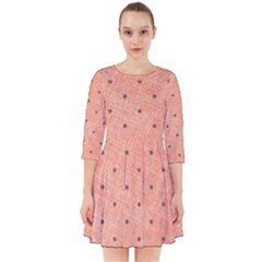 Dot Peach Smock Dress by snowwhitegirl