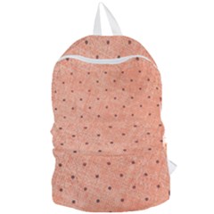 Dot Peach Foldable Lightweight Backpack