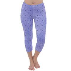 Dot Blue Capri Winter Leggings  by snowwhitegirl