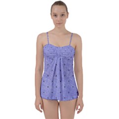 Dot Blue Babydoll Tankini Set by snowwhitegirl