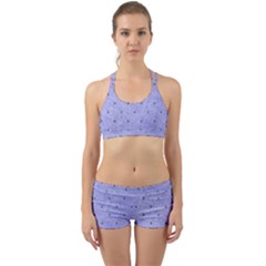 Dot Blue Back Web Sports Bra Set