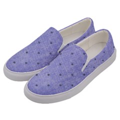 Dot Blue Men s Canvas Slip Ons by snowwhitegirl