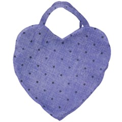 Dot Blue Giant Heart Shaped Tote by snowwhitegirl