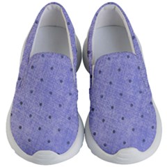 Dot Blue Kid s Lightweight Slip Ons by snowwhitegirl