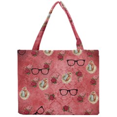 Vintage Glasses Rose Mini Tote Bag by snowwhitegirl