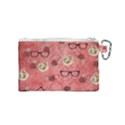 Vintage Glasses Rose Canvas Cosmetic Bag (Small) View2