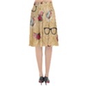 Vintage Glasses Beige Flared Midi Skirt View2