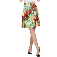 Fruit Blossom A-line Skirt by snowwhitegirl