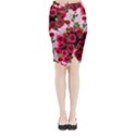 Roses Pink Midi Wrap Pencil Skirt View1