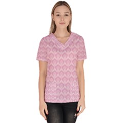 Damask Pink Scrub Top by snowwhitegirl