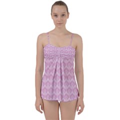 Damask Pink Babydoll Tankini Set by snowwhitegirl