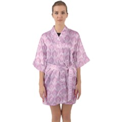 Damask Pink Quarter Sleeve Kimono Robe by snowwhitegirl