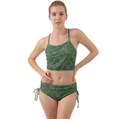 Damask Green Mini Tank Bikini Set