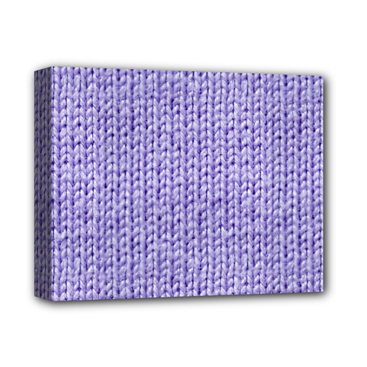 Knitted Wool Lilac Deluxe Canvas 14  x 11 