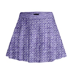 Knitted Wool Lilac Mini Flare Skirt by snowwhitegirl