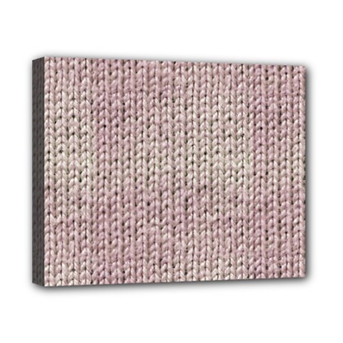 Knitted Wool Pink Light Canvas 10  X 8  by snowwhitegirl