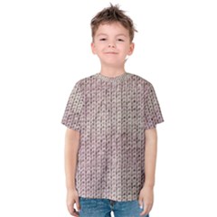 Knitted Wool Pink Light Kids  Cotton Tee