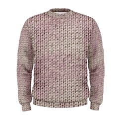 Knitted Wool Pink Light Men s Sweatshirt by snowwhitegirl