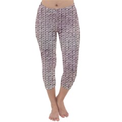 Knitted Wool Pink Light Capri Winter Leggings  by snowwhitegirl