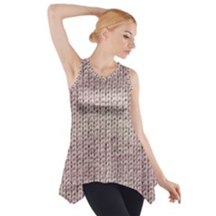 Knitted Wool Pink Light Side Drop Tank Tunic by snowwhitegirl