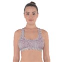 Knitted Wool Pink Light Cross Back Sports Bra View1