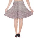 Knitted Wool Pink Light Velvet High Waist Skirt View2