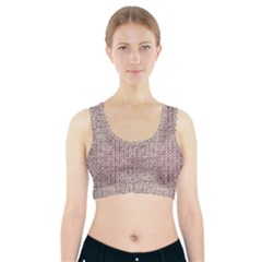 Knitted Wool Pink Light Sports Bra With Pocket by snowwhitegirl