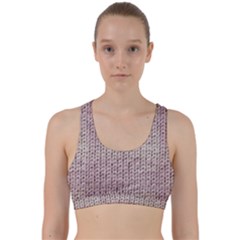 Knitted Wool Pink Light Back Weave Sports Bra by snowwhitegirl