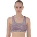 Knitted Wool Pink Light Back Weave Sports Bra View1