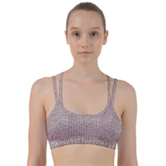 Knitted Wool Pink Light Line Them Up Sports Bra by snowwhitegirl