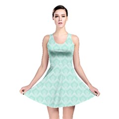 Damask Aqua Green Reversible Skater Dress by snowwhitegirl