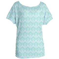 Damask Aqua Green Women s Oversized Tee