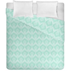 Damask Aqua Green Duvet Cover Double Side (california King Size) by snowwhitegirl