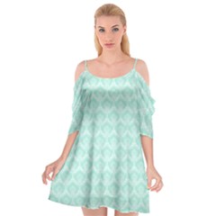 Damask Aqua Green Cutout Spaghetti Strap Chiffon Dress by snowwhitegirl