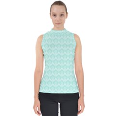 Damask Aqua Green Shell Top