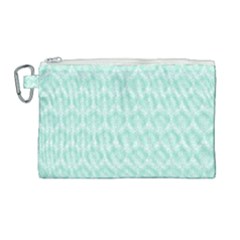 Damask Aqua Green Canvas Cosmetic Bag (large) by snowwhitegirl