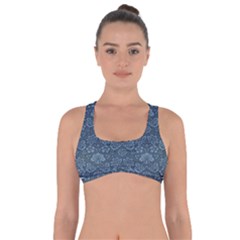 Damask Blue Got No Strings Sports Bra by snowwhitegirl