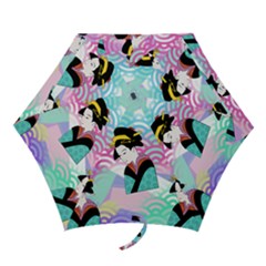 Japanese Abstract Mini Folding Umbrellas by snowwhitegirl