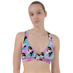 Japanese Abstract Sweetheart Sports Bra by snowwhitegirl