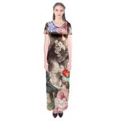 Victorian Collage Short Sleeve Maxi Dress