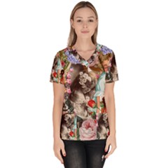 Victorian Collage Scrub Top