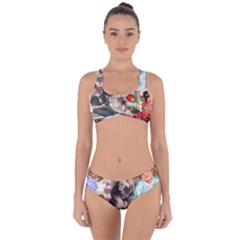 Victorian Collage Criss Cross Bikini Set