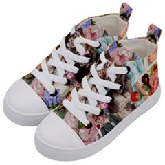 Victorian Collage Kid s Mid-top Canvas Sneakers