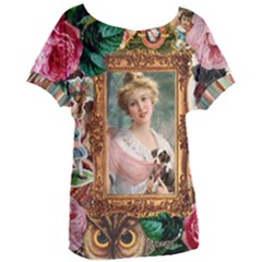 Victorian Collage Of Woman Women s Oversized Tee by snowwhitegirl