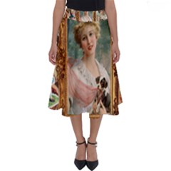 Victorian Collage Of Woman Perfect Length Midi Skirt by snowwhitegirl