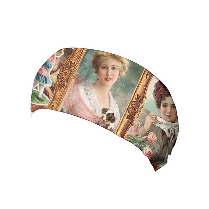 Victorian Collage Of Woman Yoga Headband