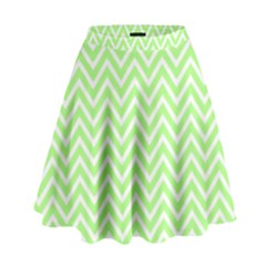 Green Chevron High Waist Skirt by snowwhitegirl