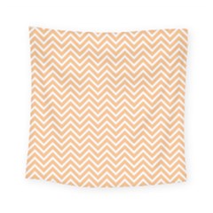 Orange Chevron Square Tapestry (small) by snowwhitegirl